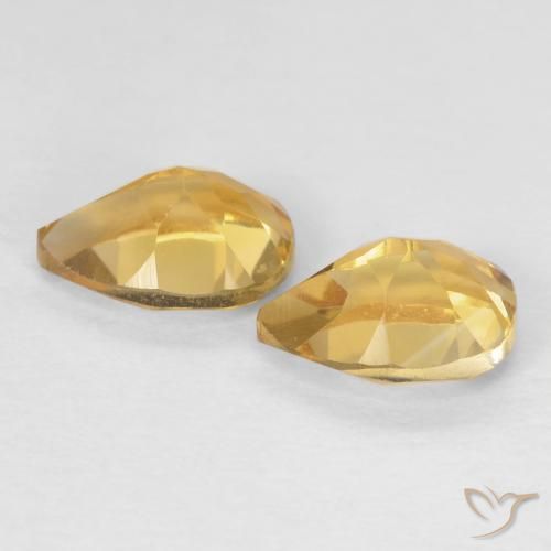 1.46 ct natürliche Golden Citrin-Edelsteine, Birnenform, VVS-VS