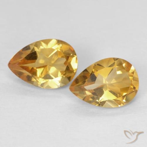 1.41ctw Natürlicher Golden Citrin, Birnenform, VVS