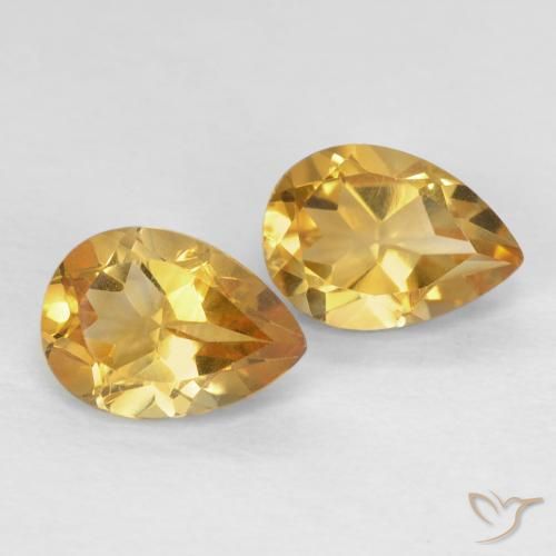 1.41 ct natürliche Golden Citrin-Edelsteine, Birnenform, VVS