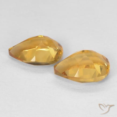 1.46 ct natürliche Orange-Gold Citrin-Edelsteine, Birnenform, VVS-VS