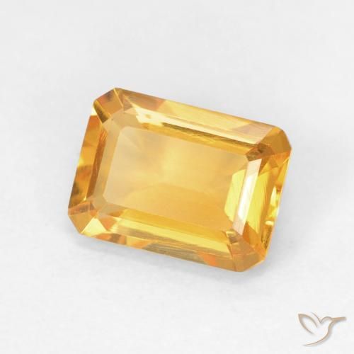 9,17 ctw natürlicher Medium Light Orange-Gold Citrin, Oktagonschliff, VVS-VS