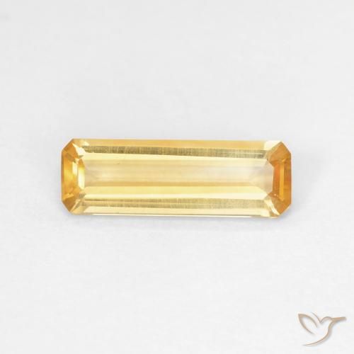 1.06ct Natürlicher Tiefes Goldorange Citrin, Smaragdschliff, VVS-VS