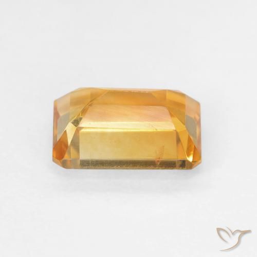 9,17 ctw natürlicher Dunkelorange-Gold Citrin, Oktagonschliff, VVS-VS