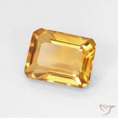 9,17 ctw natürlicher Tiefes Orange-Gold Citrin, Oktagonschliff, VVS-VS