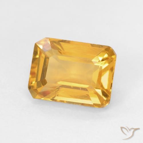 9,17 ctw natürlicher gold-orange Citrin, Oktagonschliff, VVS-VS
