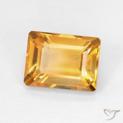 9,17 ctw natürlicher Tiefes Orange-Gold Citrin, Oktagonschliff, VVS-VS