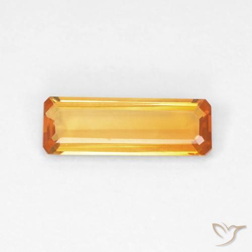 1.06ct Natürlicher Dunkelorange-Gold Citrin, Smaragdschliff, VVS-VS
