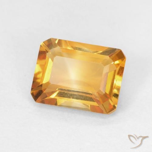 9,17 ctw natürlicher Dunkelorange-Gold Citrin, Oktagonschliff, VVS