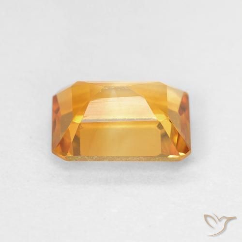 9,17 ctw natürlicher Dunkelorange-Gold Citrin, Oktagonschliff, VVS
