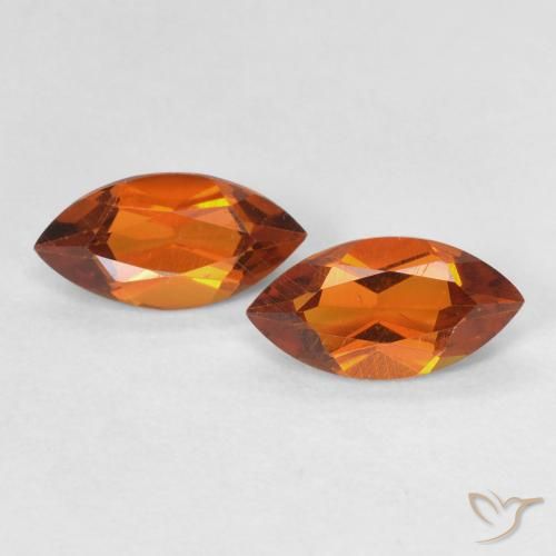 1.02ctw Natürlicher tieforange Citrin, Marquise, VS