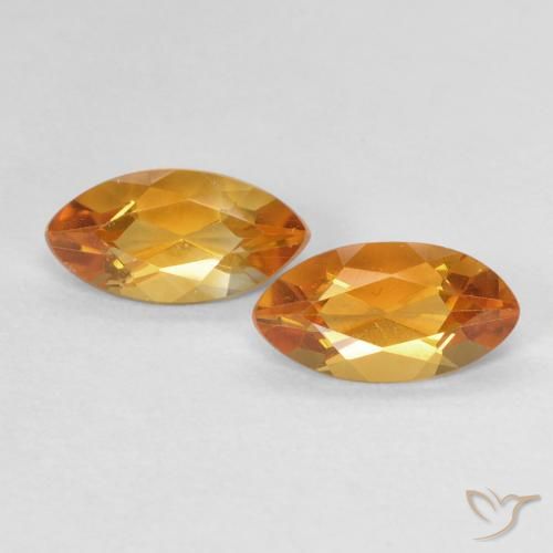 1.04ctw Natürlicher Mittelorange Citrin, Marquise, VVS