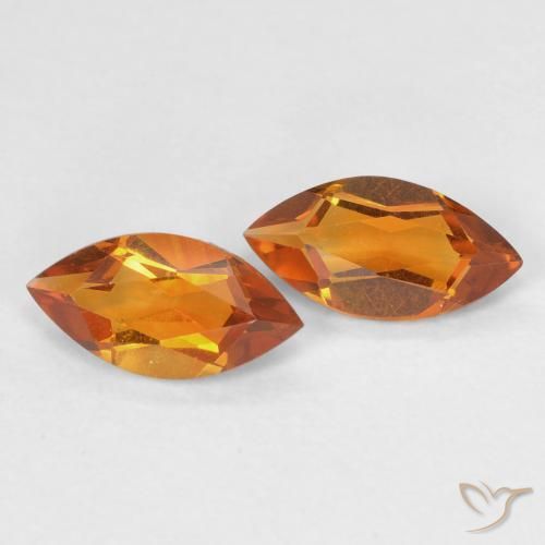 0.98 ct natürliche orange-braun Citrin-Edelsteine, Marquise, VVS