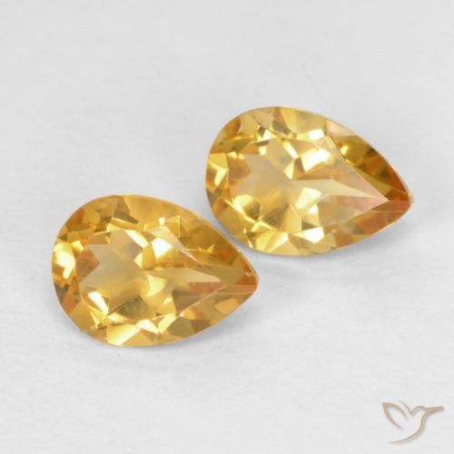1.25 ct natürliche Orange-Gold Citrin-Edelsteine, Birnenform, VVS