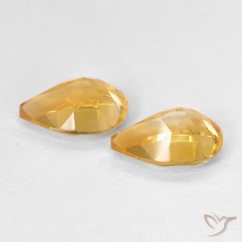 1.25 ct natürliche Orange-Gold Citrin-Edelsteine, Birnenform, VVS