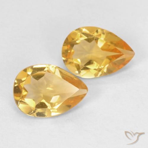 1.11 ct natürliche Orange-Gold Citrin-Edelsteine, Birnenform, VVS
