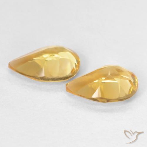 1.11 ct natürliche Orange-Gold Citrin-Edelsteine, Birnenform, VVS