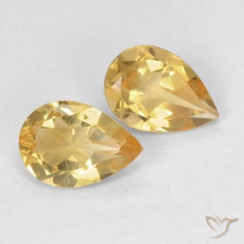 1.12 ct natürliche Hellorange-Gold Citrin-Edelsteine, Birnenform, VVS