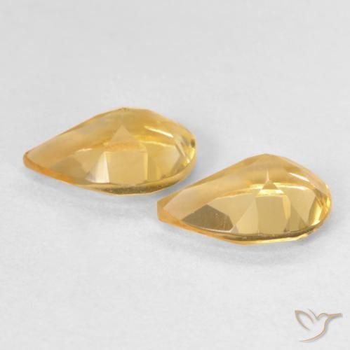 1.12 ct natürliche Hellorange-Gold Citrin-Edelsteine, Birnenform, VVS