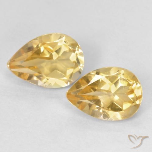 1.41ctw Natürlicher Golden Citrin, Birnenform, VVS