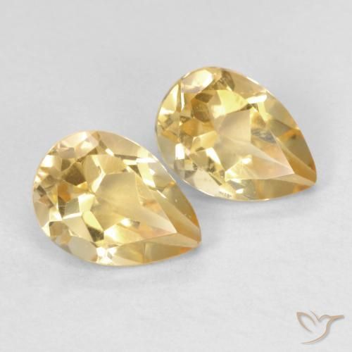 1.41 ct natürliche Golden Citrin-Edelsteine, Birnenform, VVS