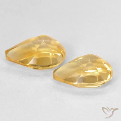 1.41 ct natürliche Golden Citrin-Edelsteine, Birnenform, VVS