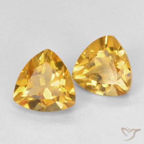 1.48 ct natürliche Orange-Gold Citrin-Edelsteine, Trillion, VVS