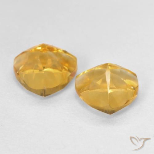 1.48 ct natürliche Orange-Gold Citrin-Edelsteine, Trillion, VVS