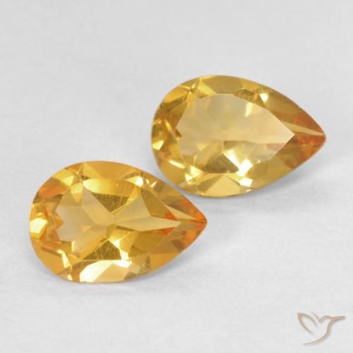 1.14 ct natürliche Orange-Gold Citrin-Edelsteine, Birnenform, VVS