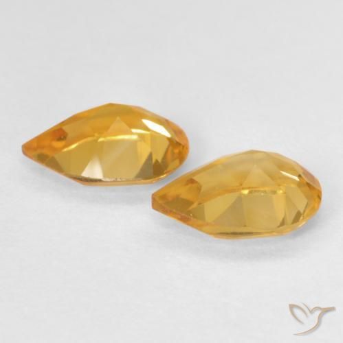 1.14 ct natürliche Orange-Gold Citrin-Edelsteine, Birnenform, VVS