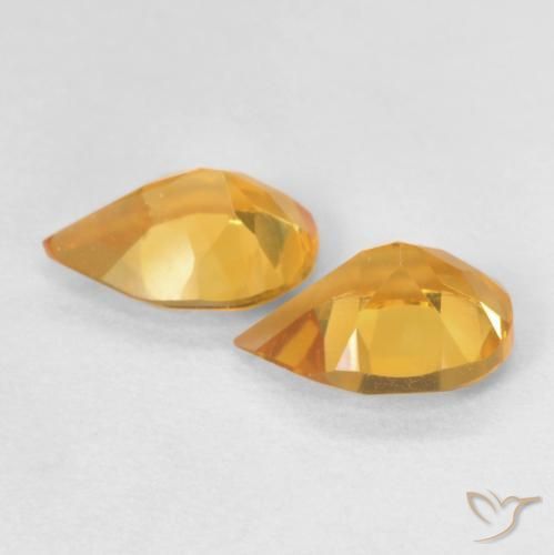 1.21 ct natürliche Mittelorange Citrin-Edelsteine, Birnenform, VVS