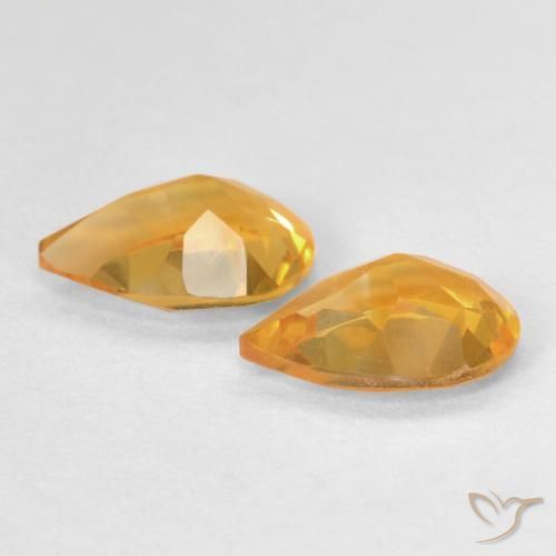 1.11 ct natürliche Orange-Gold Citrin-Edelsteine, Birnenform, VVS