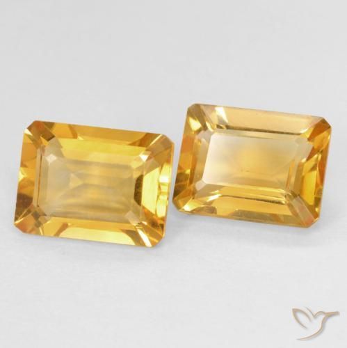 2.91 ct natürliche Medium Light Orange-Gold Citrin-Edelsteine, Oktagonschliff, VVS