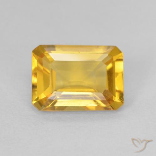 1.30ct Natürlicher Mittleres Gold Citrin, Smaragdschliff, VVS