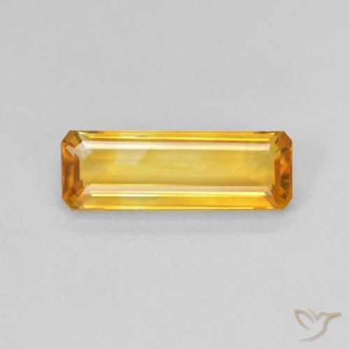 1.48ct Natürlicher Mittelgold Citrin, Smaragdschliff, VVS
