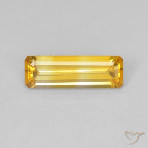 1.24ct Natürlicher gold-orange Citrin, Smaragdschliff, VVS