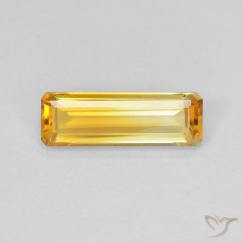 1.26ct Natürlicher Mittelgold Citrin, Smaragdschliff, VVS