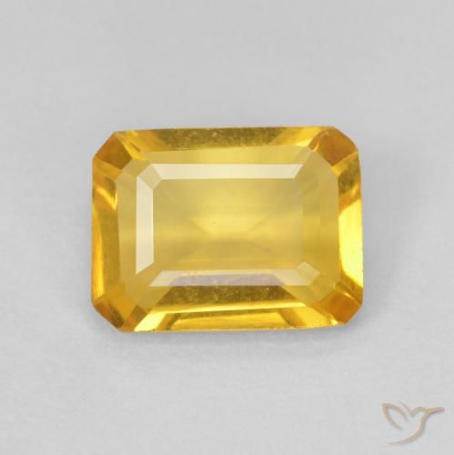 1.18ct Natürlicher Golden Citrin, Smaragdschliff, VVS