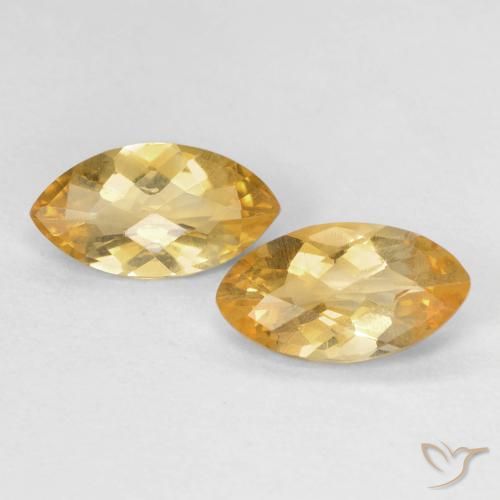 1.58ctw Natürlicher gold-orange Citrin, Marquise, VS