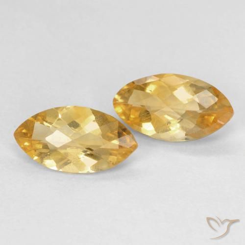 1.58 ct natürliche gold-orange Citrin-Edelsteine, Marquise, VS