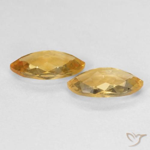 1.58 ct natürliche gold-orange Citrin-Edelsteine, Marquise, VS