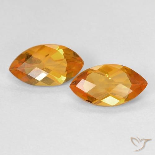 1.77ctw Natürlicher Mittelorange Citrin, Marquise, VS