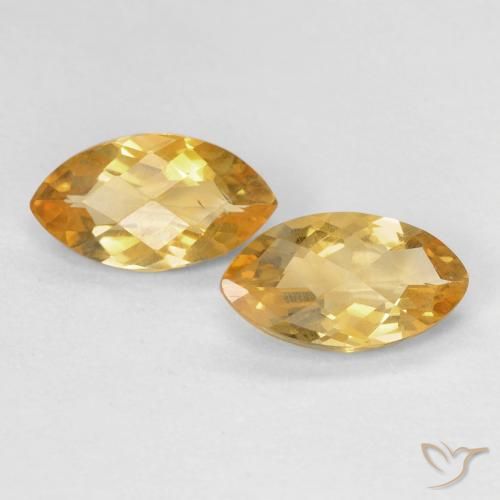 1.71ctw Natürlicher Medium Light-Golden Citrin, Marquise, VS