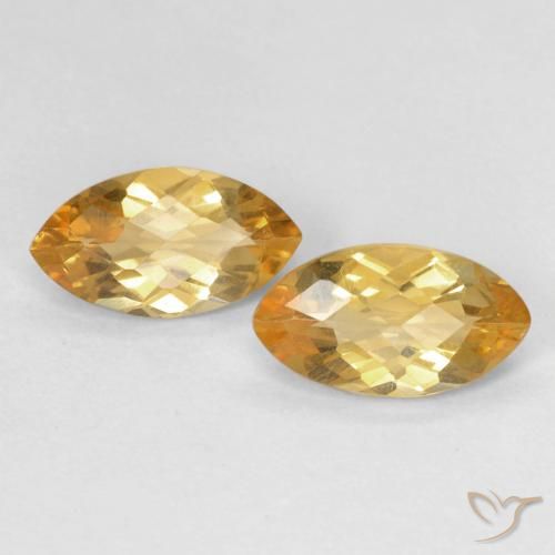 1.65ctw Natürlicher Medium Light-Golden Citrin, Marquise, VS