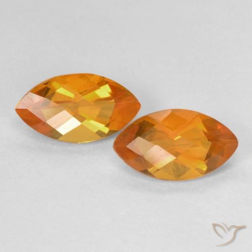 1.93ctw Natürlicher Mittelorange Citrin, Marquise, VS