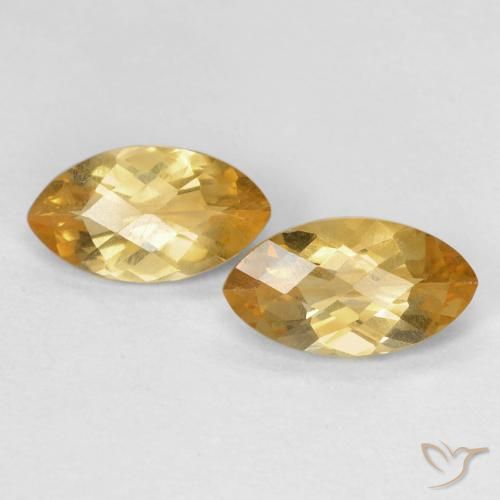 1.70ctw Natürlicher gold-orange Citrin, Marquise, VS