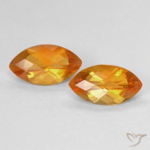 1.88ctw Natürlicher Orange-Gold Citrin, Marquise, VS