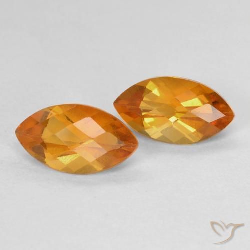 1.88 ct natürliche Orange-Gold Citrin-Edelsteine, Marquise, VS