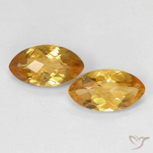 1.82ctw Natürlicher gold-orange Citrin, Marquise, VS, Photo A