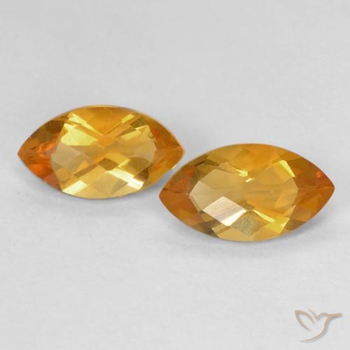 1.81ctw Natürlicher Tiefes Orange-Gold Citrin, Marquise, VS