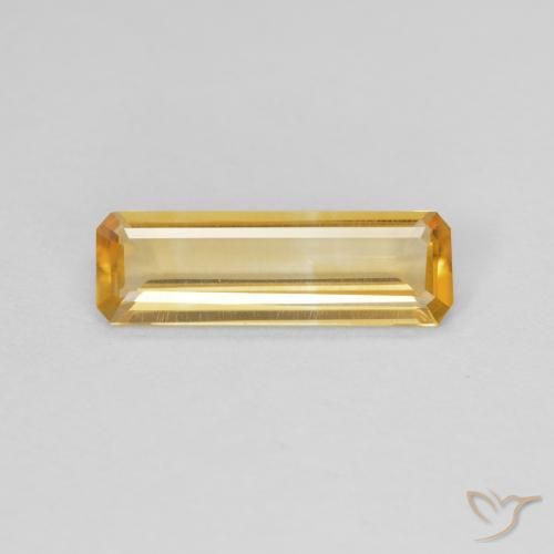 0.87ct Natürlicher Golden Citrin, Smaragdschliff, VVS-VS